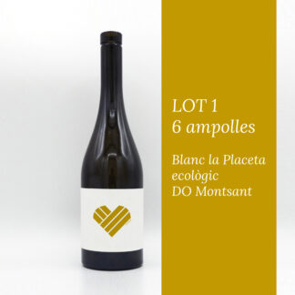 fotografia del lot 1 de 6 ampolles del vi Blanc la Placeta ecològic DO Montsant